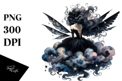 Gothic Fairy on Star PNG Product Image 1