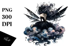 Gothic Fairy on Star PNG Product Image 1
