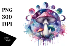 Magical Mushroom Tarot, Vibrant PNG Product Image 1