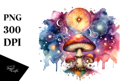 Magical Mushroom Tarot, Vibrant PNG Product Image 1