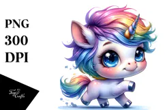 Baby Unicorn Cool Haircut PNG Product Image 1