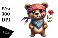 Funny Flower Bandana Clipart Product Image 1