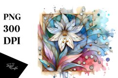 Abstract Wooden Small Stained Snowdrop PNG Product Image 3