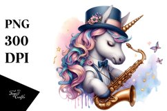 Colorful Baby Unicorn Jazz Age Club PNG Product Image 3