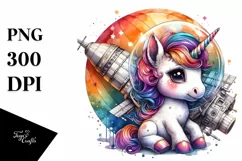Colorful Baby Macaw Whimsical Space Station PNG Product Image 1
