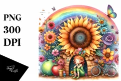 Colorful Fairy House Rainbow | Sublimation | Clipart Product Image 3
