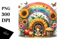 Colorful Fairy House Rainbow | Sublimation | Clipart Product Image 3