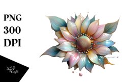 Glossy Sunflower with Golden Insertions, PNG Product Image 1