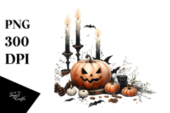 Halloween Gargoyle Candle PNG Product Image 1