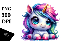 Playing Baby Unicorn, PNG Product Image 1