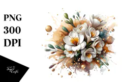 Freesia with Golden Insertions, Transparent PNG Product Image 1
