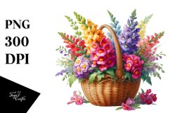 Vibrant Colorful Basket with Snapdragon Product Image 3
