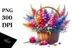 Vibrant Colorful Basket with Snapdragon Product Image 3