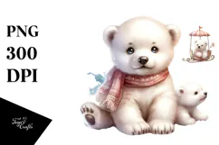 Baby Polar Bear, PNG Product Image 1