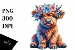 Vibrant Cow Portrait, Transparent PNG Product Image 3