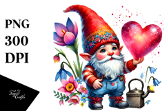 Colorful Baby Gnome with Heart PNG Product Image 1