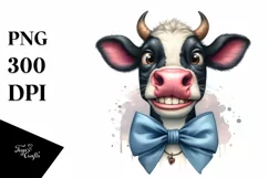 Cow Funny Cow Portrait with Big Eyes and Contempt Smile Product Image 1