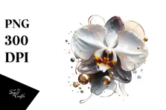 Glossy Orchid Watercolor Splash PNG Product Image 1