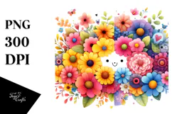 Colorful Flower Flowers PNG Product Image 1