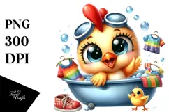 Goofy Baby Rooster PNG Product Image 1