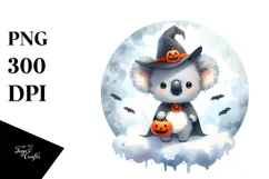 Cute Halloween Baby Koala PNG Product Image 1