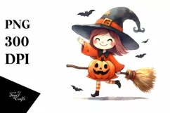 Simple Funny Broomstick Halloween PNG Product Image 3