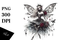 Watercolor Gothic Fairy | Sublimation | Clipart Product Image 1