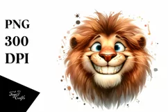 Happy Goofy Lion Big Eyes | Clipart Product Image 1