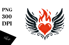 Heart with Wings PNG Product Image 1