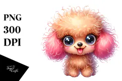 Happy Cute Poodle Baby, Transparent PNG Product Image 1