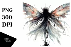 Gothic Watercolor Fairy, Transparent PNG Product Image 1