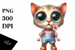Colorful Baby Cat Expressive Big Eyes Stand Up Product Image 1