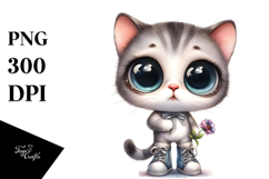 Cute Baby Cat Sublimation Clipart Product Image 1
