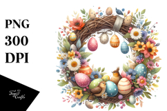 Easter Wreath, Pastel PNG Product Image 1