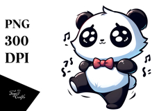 Ridiculously Cute Panda with Bow Tie PNG Product Image 1