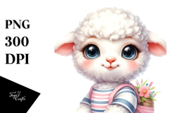 Cute Energetic Baby Lamb, High-Res PNG Product Image 1