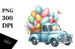 Funny Easter Car, PNG Product Image 1