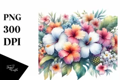 Vibrant Hawaiian Flowers PNG Product Image 3
