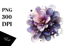 Abstract Golden Lilac PNG Product Image 1