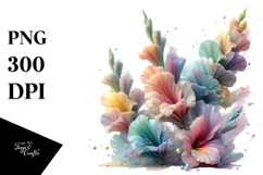 Gladiolus Splash, White Background Product Image 1