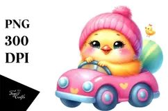Sitting Baby Car Chicken PNG Product Image 1