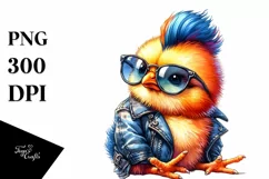 Agressive Baby Chicken Sitting PNG Product Image 1