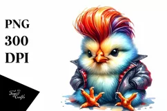 Agressive Baby Chicken Sitting PNG Product Image 1