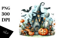 Funny Wimsical Haloween Scene | Sublimation | Clipart Product Image 3