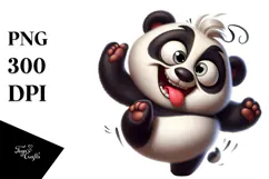 Goofy Cartoon Panda PNG Product Image 1