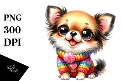 Cute Cartoon Chihuahua PNG Product Image 1