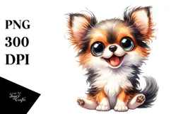Cute Cartoon Chihuahua PNG Product Image 1