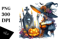 Vibrant Drawing Witch Halloween | Clipart Product Image 1