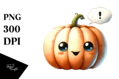 Washed Watercolor Pumpkin, High-Res PNG Product Image 1