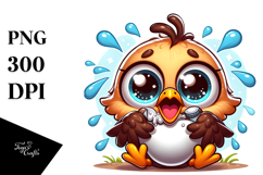 Cute Bird with Large Udder PNG Product Image 1